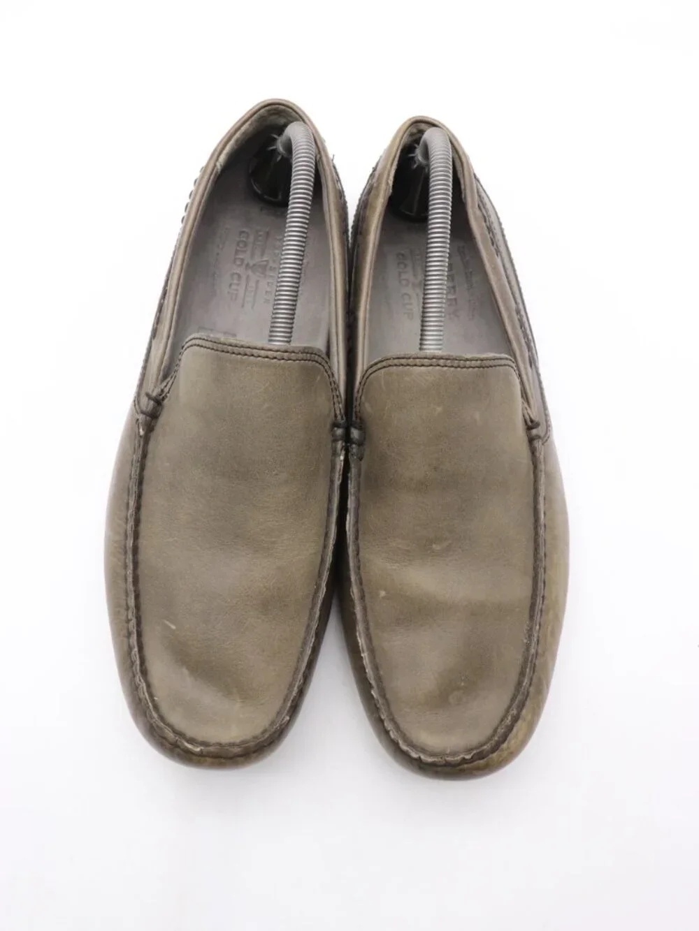 Sperry Gold Cup Penny Loafers Shoes Men's 10.5 Olive Green Leather Slip On